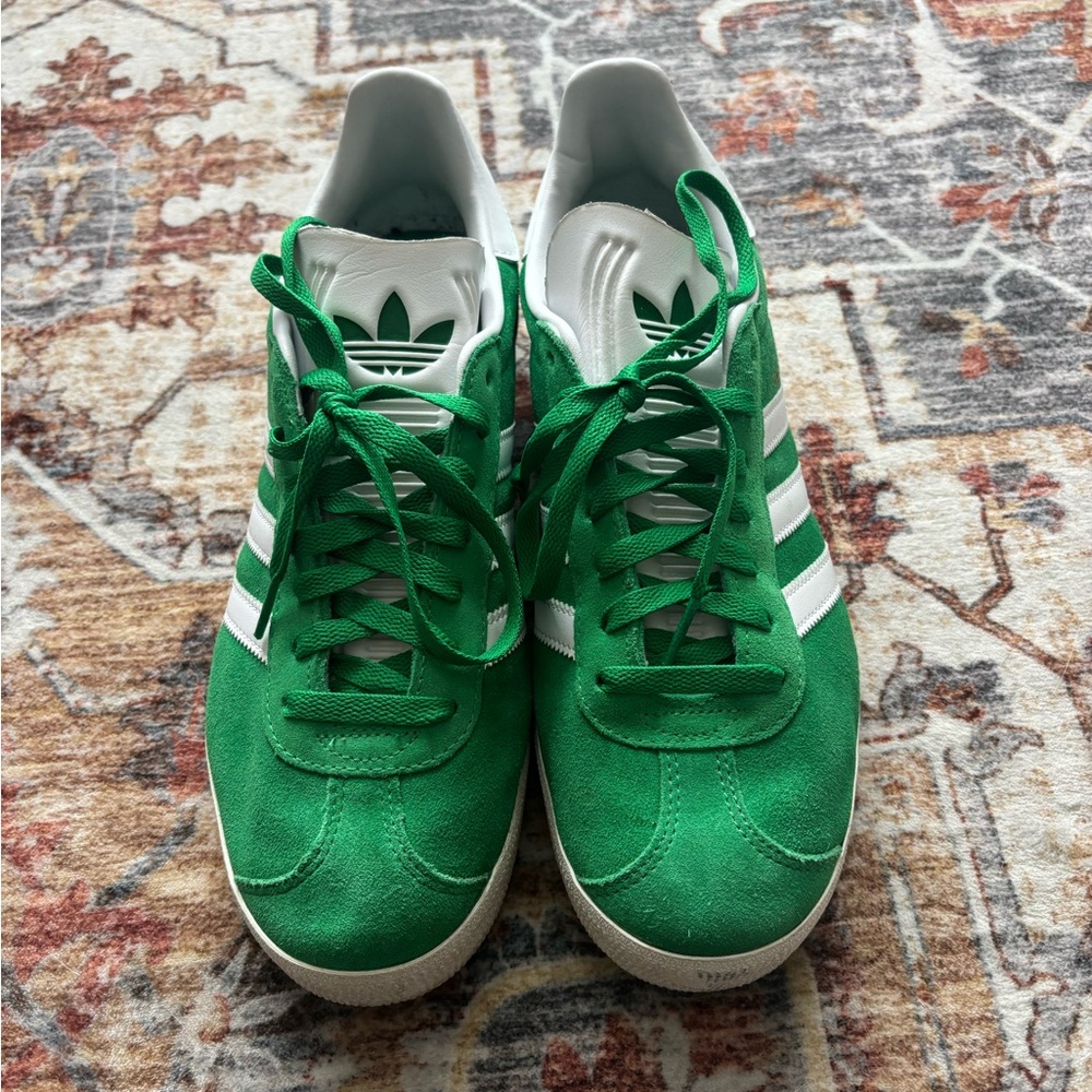Adidas Green Sneakers with White Accents